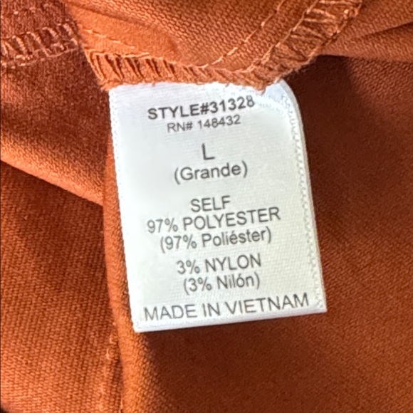 Becaal Rust Brown / Orange Utility Sleeveless Jacket / Vest Size Large - Picture 7 of 7